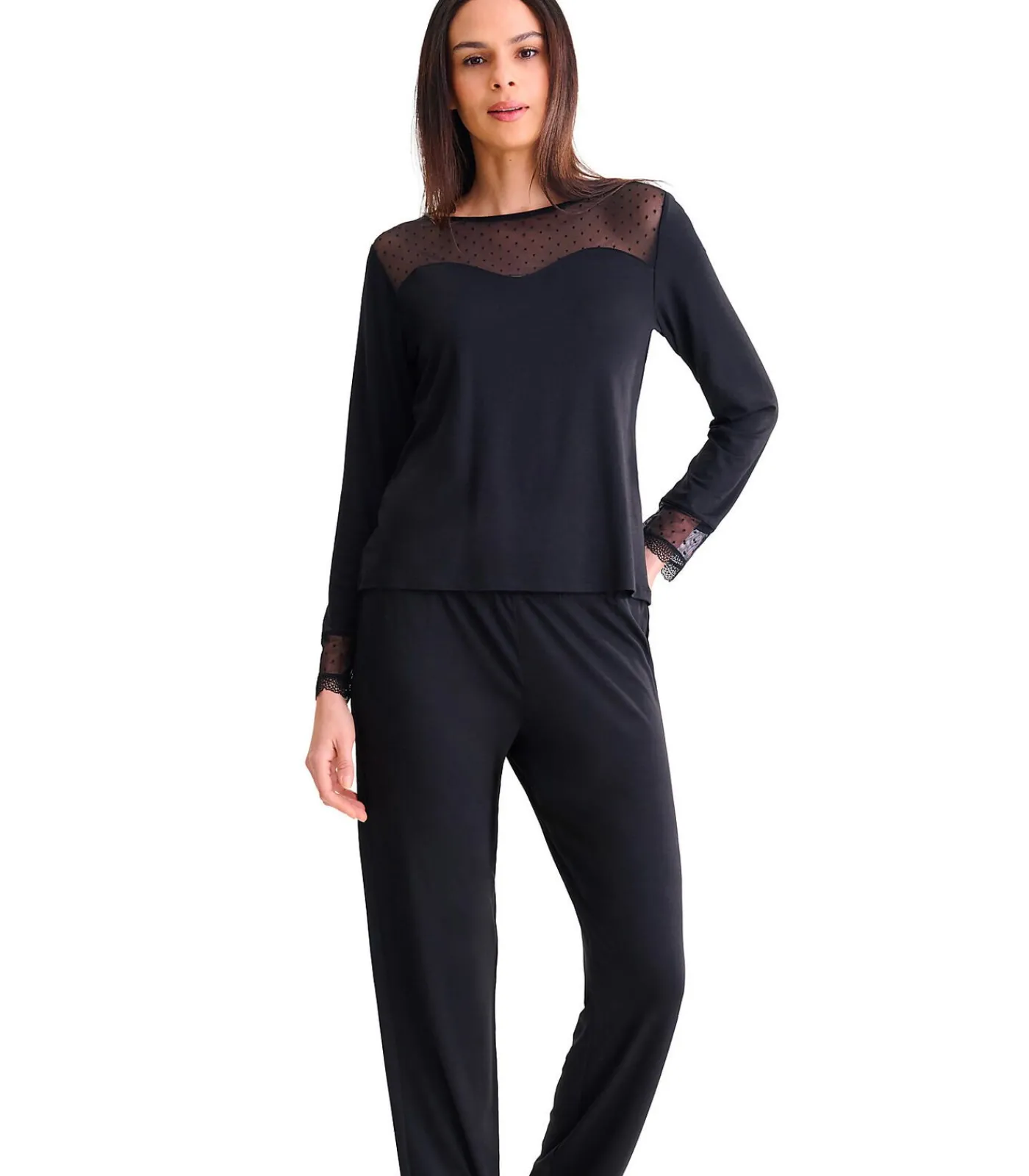 LISCA Pyjama broek top lange mouwen ROXANNE black New