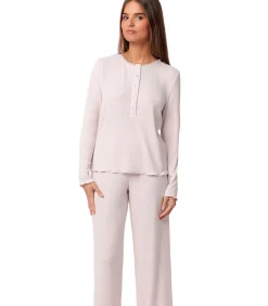 ADMAS Pyjama broek top lange mouwen Romantic pink Online