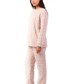 ADMAS Pyjama broek top lange mouwen Chains pink New
