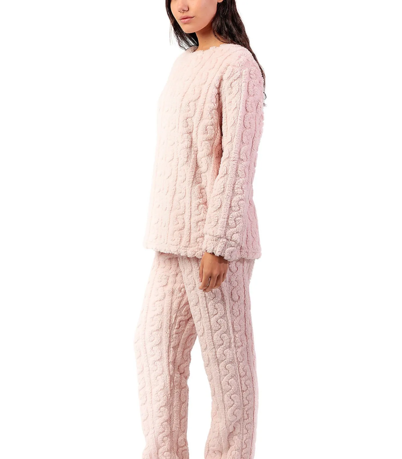 ADMAS Pyjama broek top lange mouwen Chains pink New