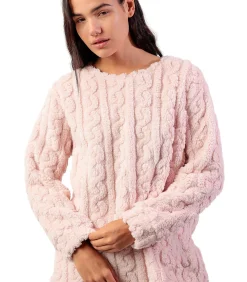 ADMAS Pyjama broek top lange mouwen Chains pink New