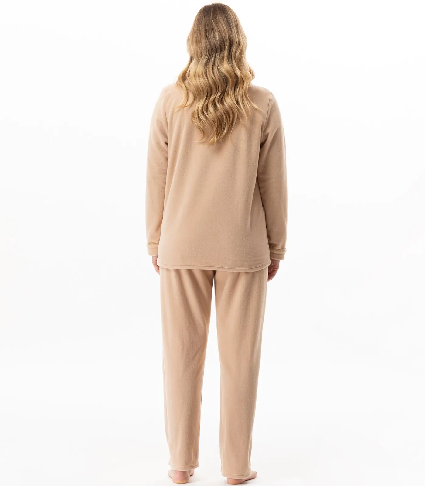 LE CHAT Pyjama met knopen van microfleece LINETTE 116 brown