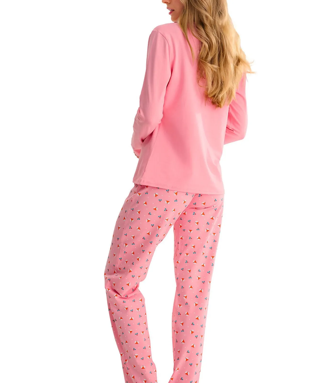 LISCA Pyjama rechte broek top M lang FOXY pink