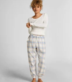 Hunkemöller Pyjamabroek Flannel blue Sale