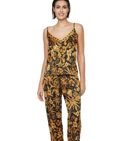 SELMARK Pyjamabroek hemdje tanktop P117 ACANTHUS black Outlet