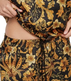 SELMARK Pyjamabroek hemdje tanktop P117 ACANTHUS black Outlet