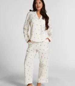 Hunkemöller Pyjamabroek met maretakprint white Outlet