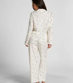 Hunkemöller Pyjamabroek met maretakprint white Outlet