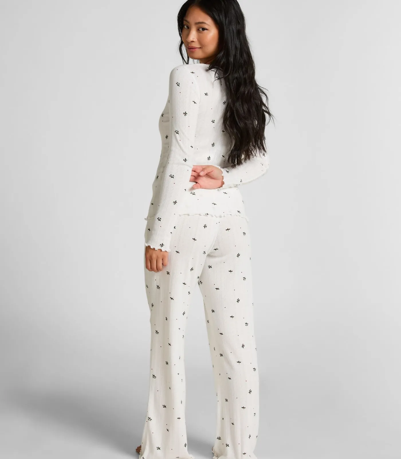 Hunkemöller Pyjamabroek Pointelle white Online