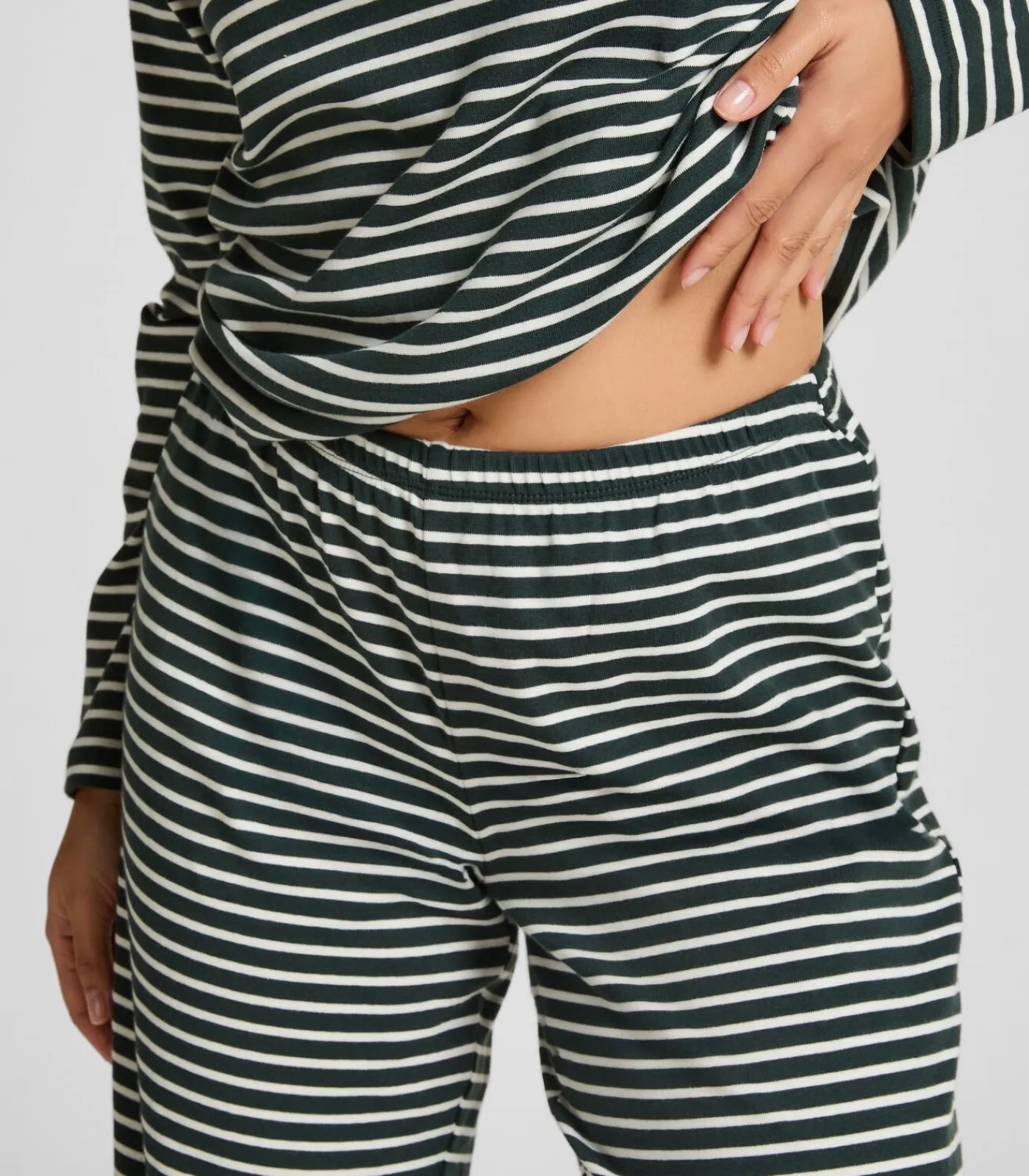 Hunkemöller Pyjamaset van katoenen jersey green Hot