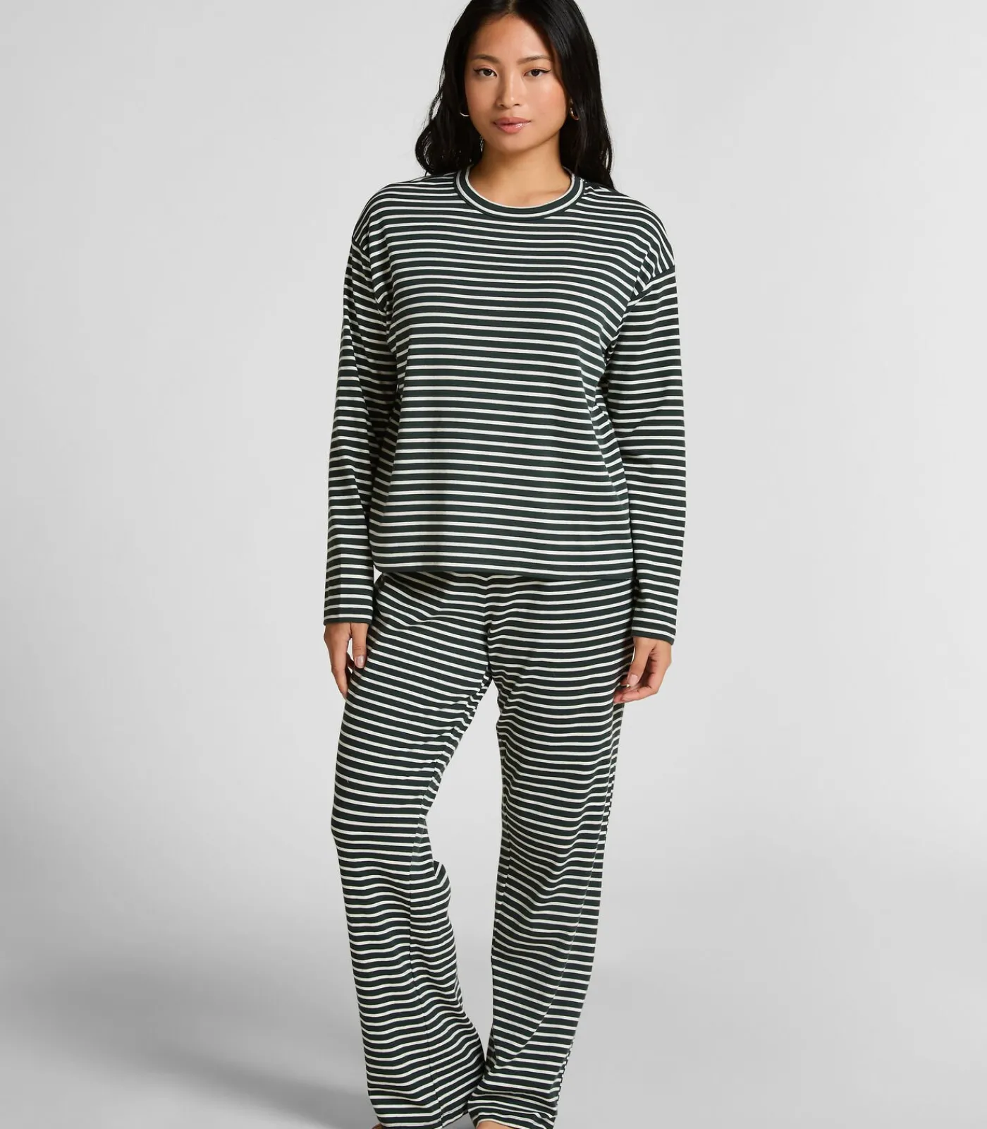 Hunkemöller Pyjamaset van katoenen jersey green Hot