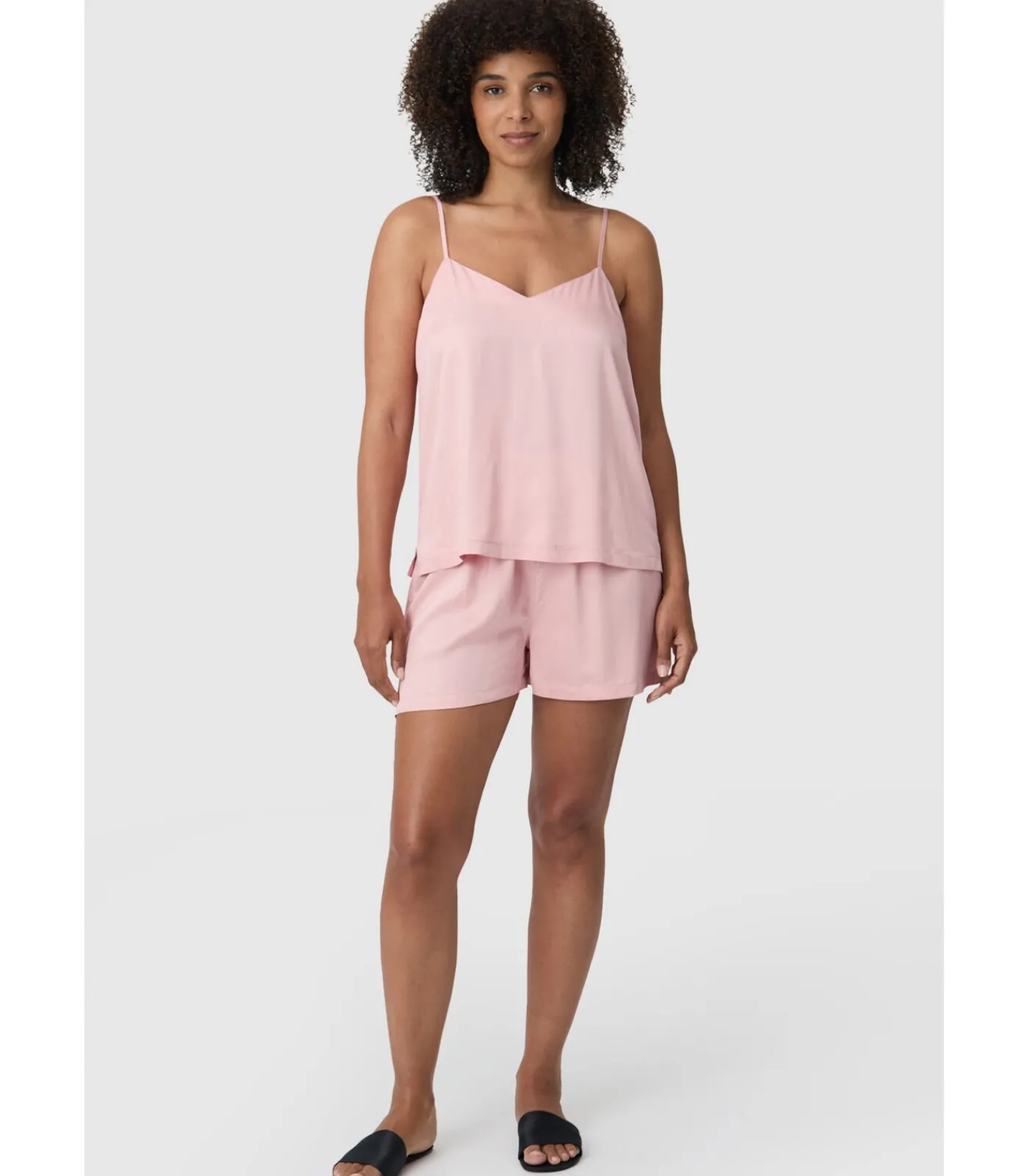 Les Lunes Pyjamashirt “BLOOM Sleep Camisole shiny” salmonPink New