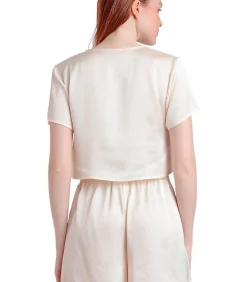 ADMAS Pyjamashort satijnen hemdje Sweet Luxe white Discount