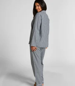 Hunkemöller Pyjamatop Flanel Essentials blue New