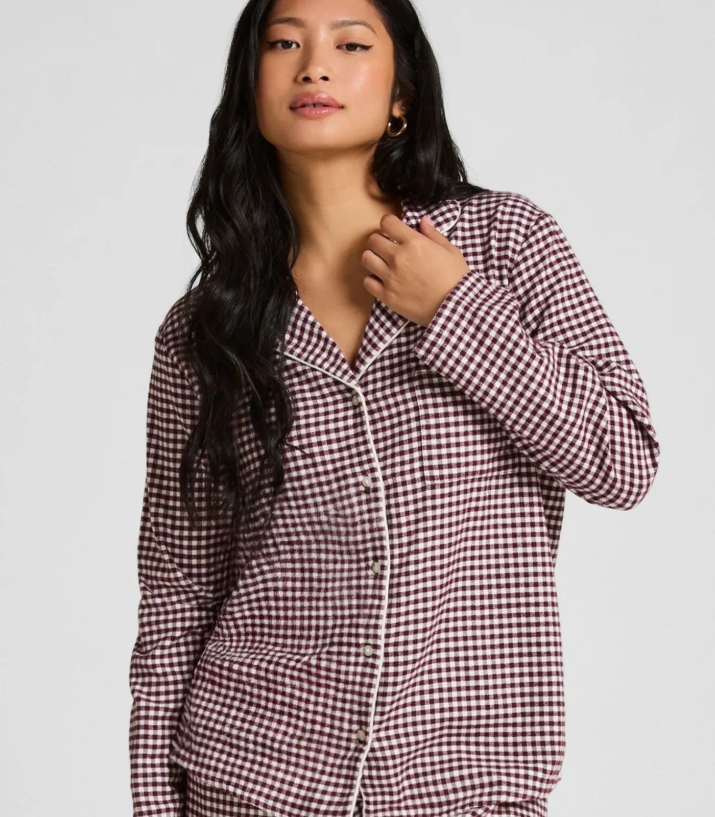 Hunkemöller Pyjamatop Flanel Essentials purple Best
