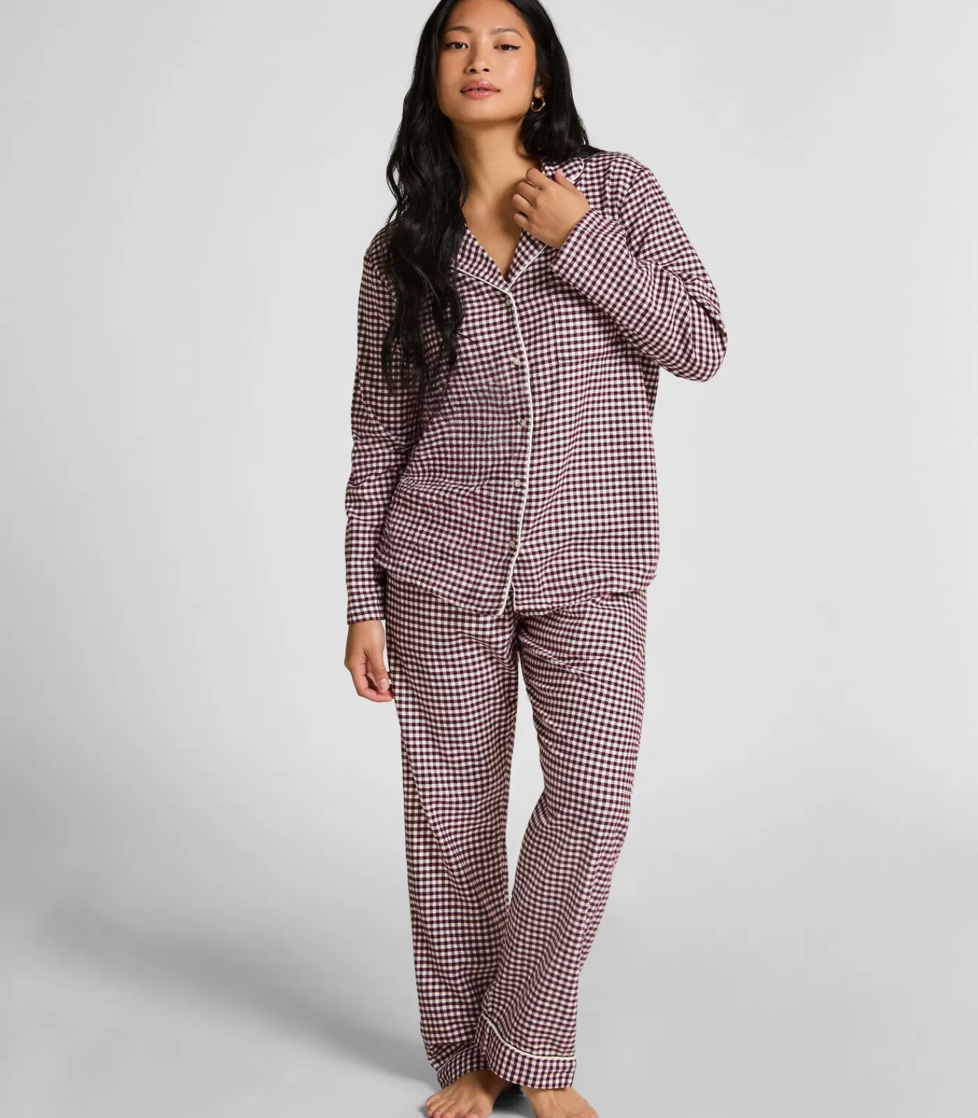 Hunkemöller Pyjamatop Flanel Essentials purple Best