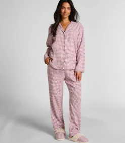 Hunkemöller Pyjamatop Flanel Essentials purple