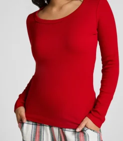 Hunkemöller Pyjamatop Katoen red Outlet