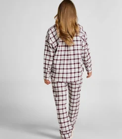 Hunkemöller Pyjamatop lange mouwen Twill white Clearance