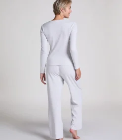 Hunkemöller Pyjamatop Pointelle gray Outlet
