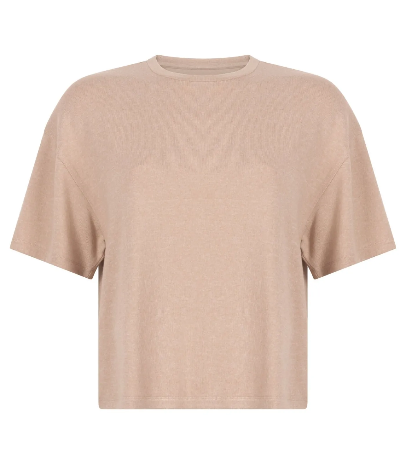 Hunkemöller Pyjamatop van geborstelde jersey beige New