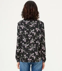 Smart & Joy Recht overhemd met bloemenprint black Outlet