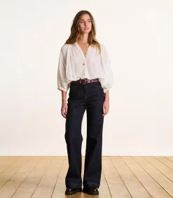 La Fée Maraboutée Rechte jeans van biologisch katoen darkBlue