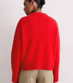 Marc O'Polo Regular kasjmier trui red Best