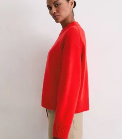 Marc O'Polo Regular kasjmier trui red Best