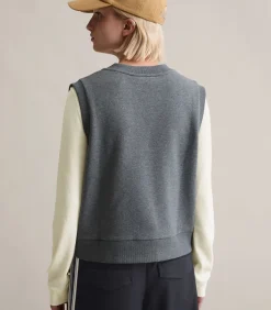 Marc O’Polo DENIM Regular sweat-trui in college-stijl antraciteGrey Discount
