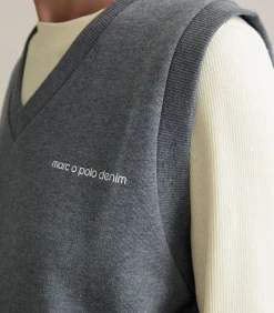 Marc O’Polo DENIM Regular sweat-trui in college-stijl antraciteGrey Discount
