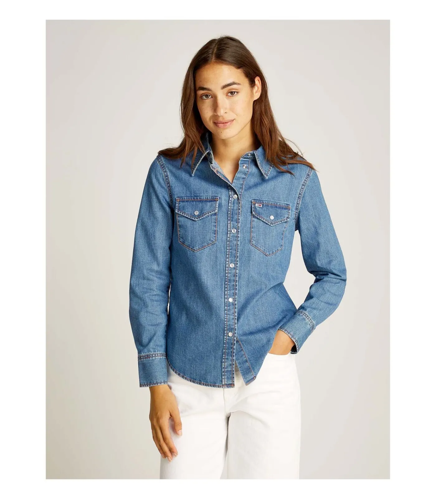 Tommy Jeans Regular Western Shir lightBlue New