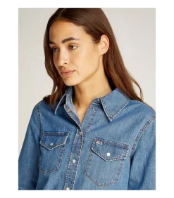 Tommy Jeans Regular Western Shir lightBlue New