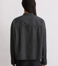 Marc O'Polo Relaxte chambray blouse blue Outlet