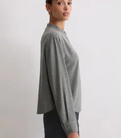 Marc O'Polo Relaxte cropped blouse antraciteGrey Hot