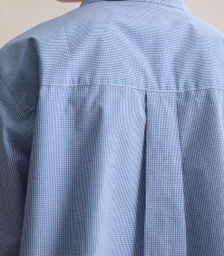 Marc O’Polo DENIM Relaxte cropped geruite blouse blue Outlet