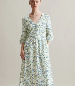 Marc O’Polo DENIM Relaxte jurk met crinkle print blueJeans Sale