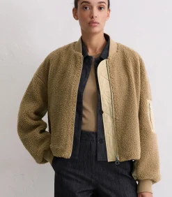 Marc O’Polo DENIM Relaxte teddy blouson brown Online