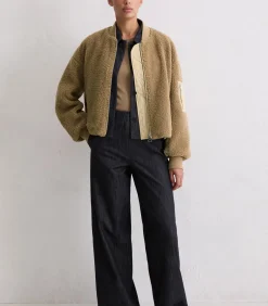 Marc O’Polo DENIM Relaxte teddy blouson brown Online
