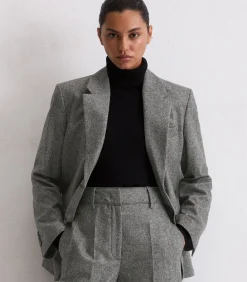 Marc O'Polo Relaxte tweed blazer darkGrey
