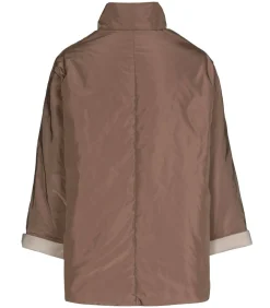 Marie Méro Reversible jasje in en vison taupe New