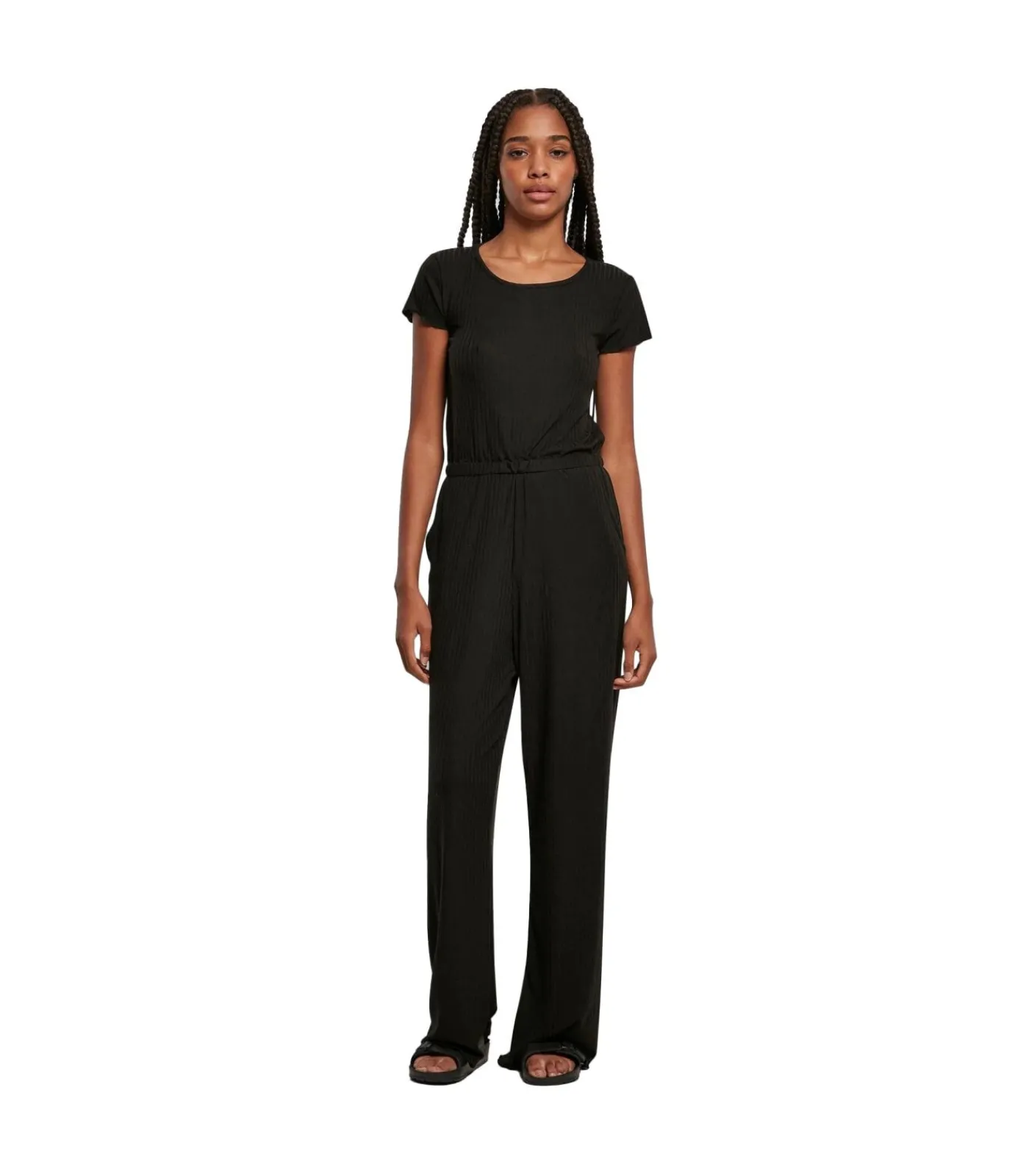 Urban Classics RIBBED - Jumpsuit - Zwart black Clearance