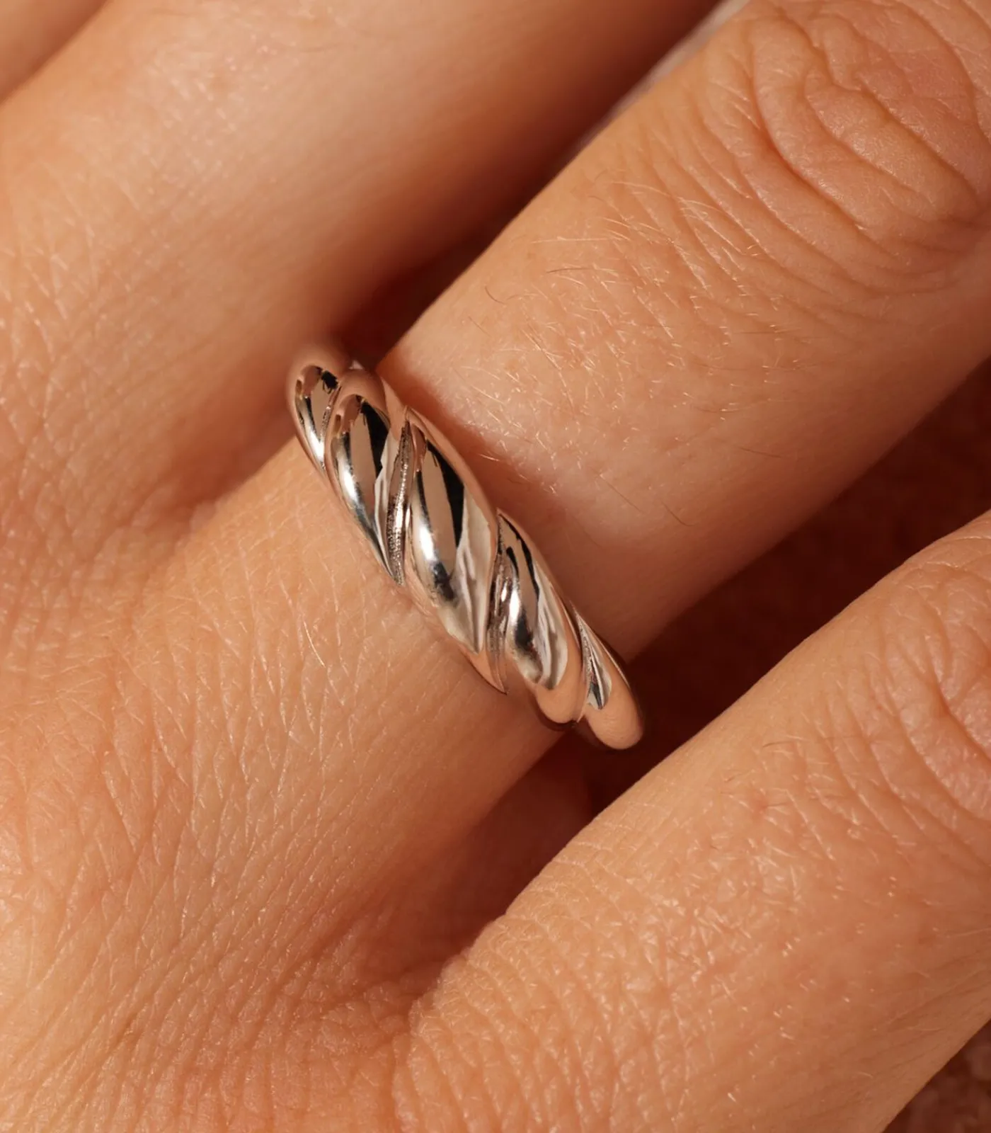 Lucardi Ring 925 Zilver - Crossaint silver New