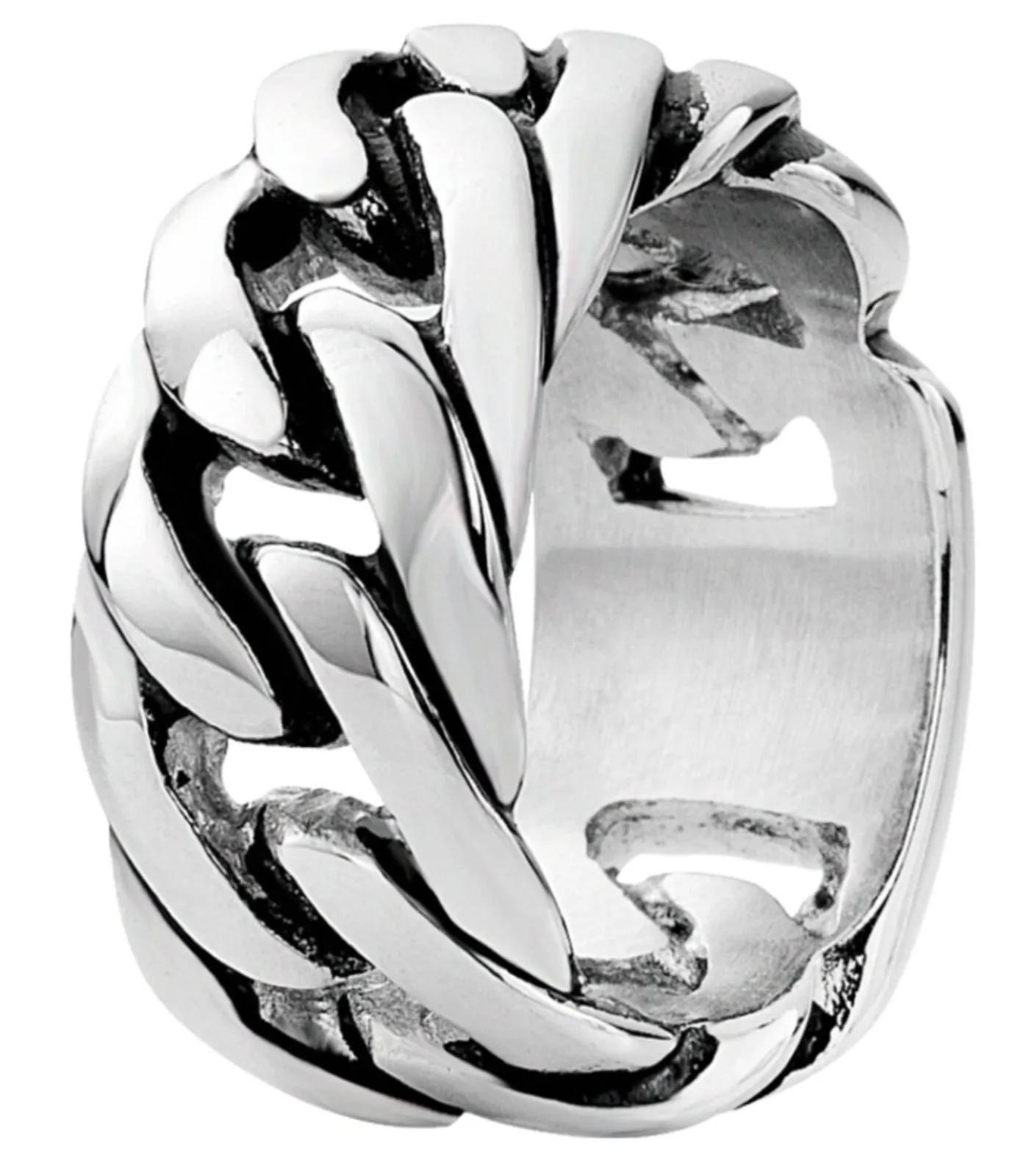 Lucardi Ring 'Belgrado' Staal - zilverkleurig silver Hot