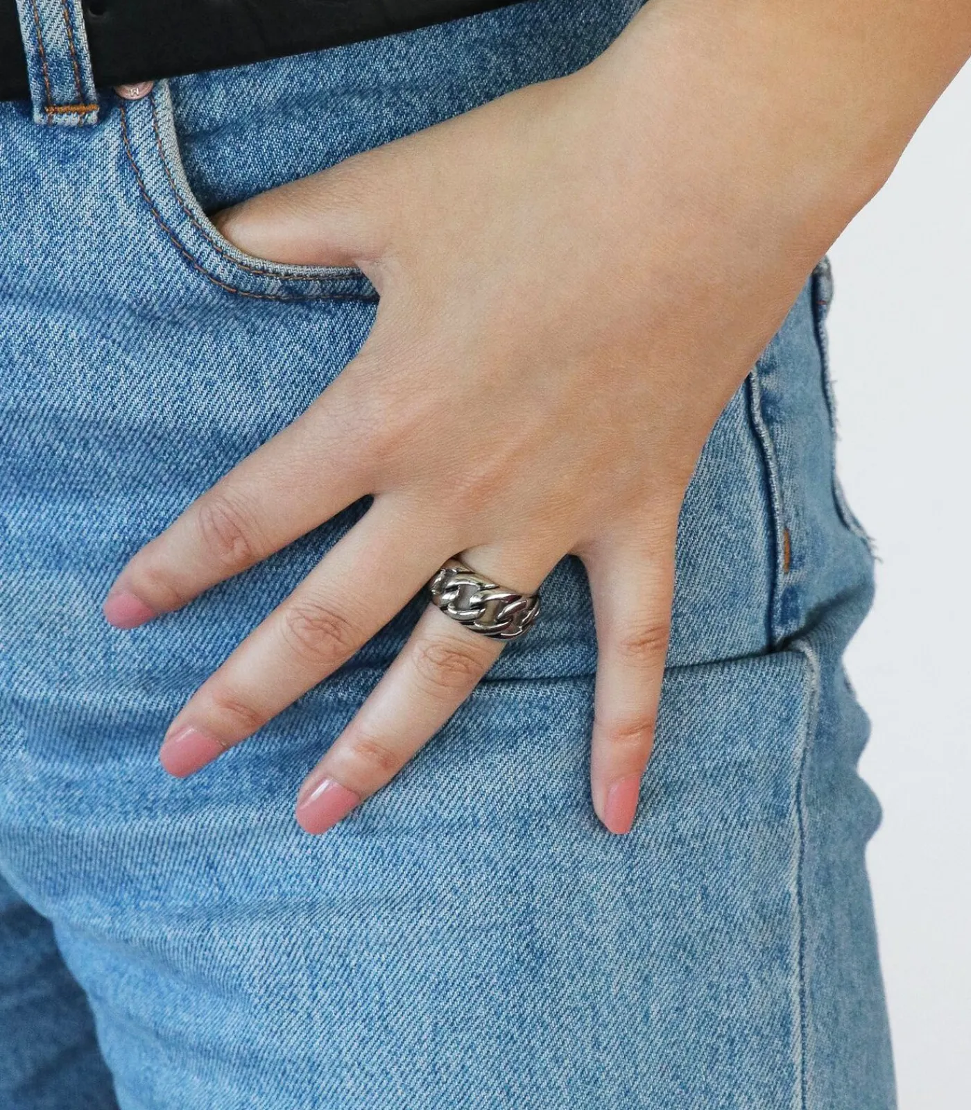 Lucardi Ring 'Belgrado' Staal - zilverkleurig silver Hot