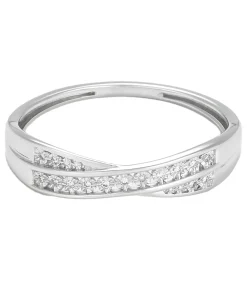 MES BIJOUX Ring "Croce" Goud en Diamanten silver Clearance