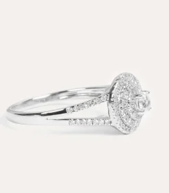 MES BIJOUX Ring 'Darwin Topaze' witgoud en diamanten silver Clearance