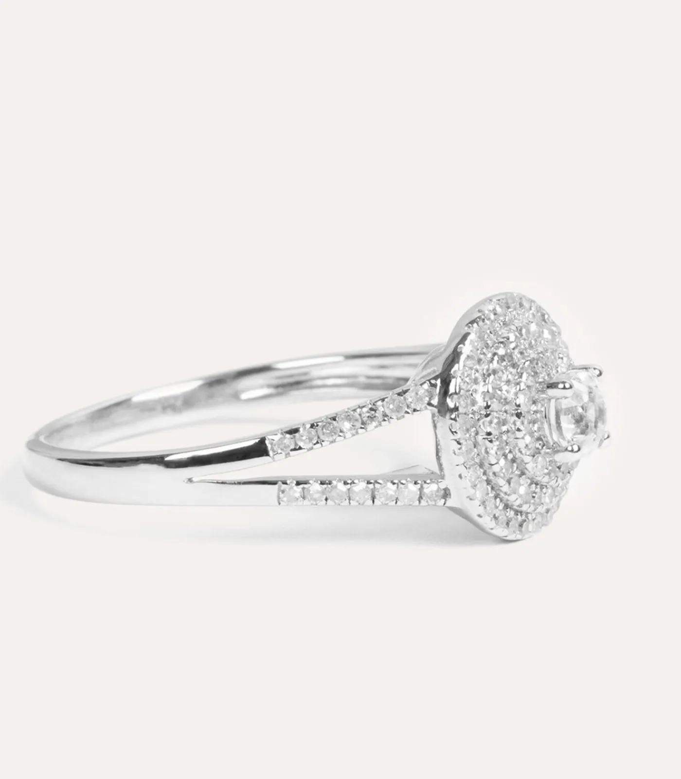 MES BIJOUX Ring 'Darwin Topaze' witgoud en diamanten silver Clearance