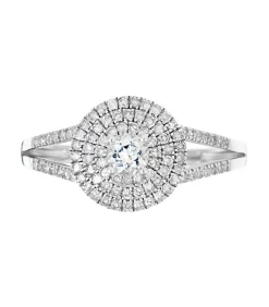 MES BIJOUX Ring 'Darwin Topaze' witgoud en diamanten silver Clearance