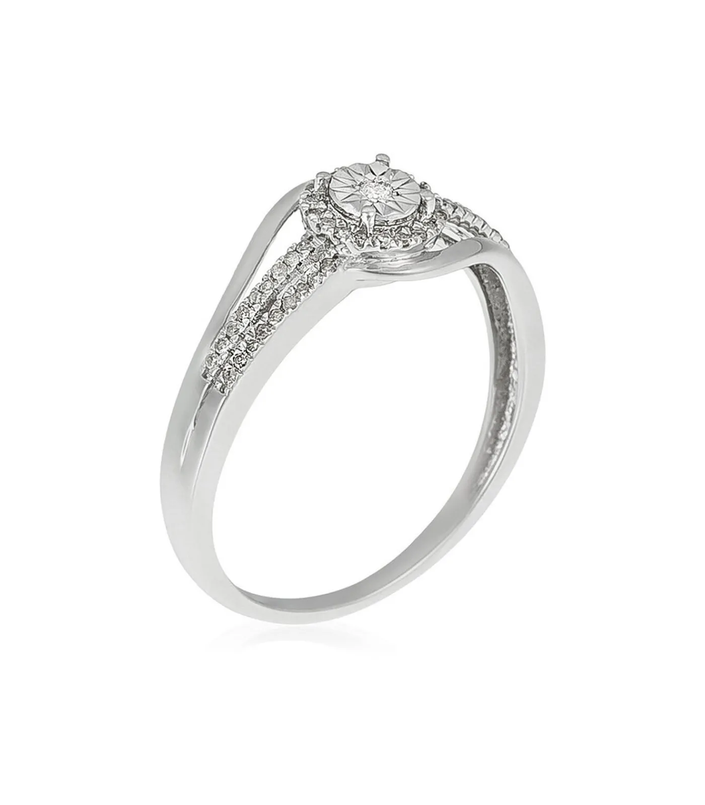 MES BIJOUX Ring "Elue de ton cœur" Goud en Diamanten silver Hot